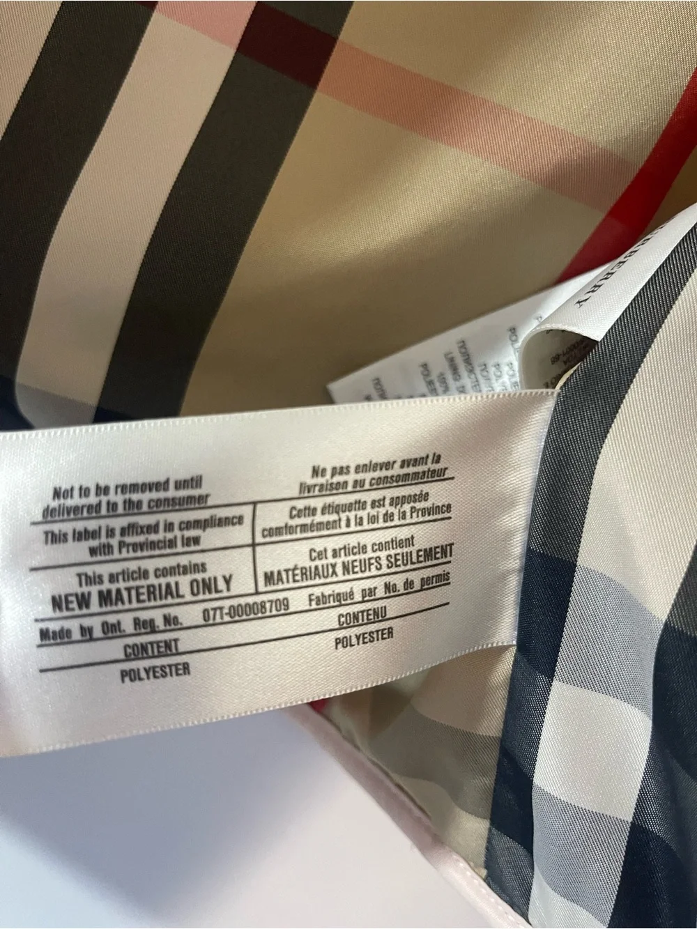 Burberry Kids Pale Pink Quilted Jacket with Signature Check Lining
